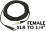 Female XLR to 1/4"